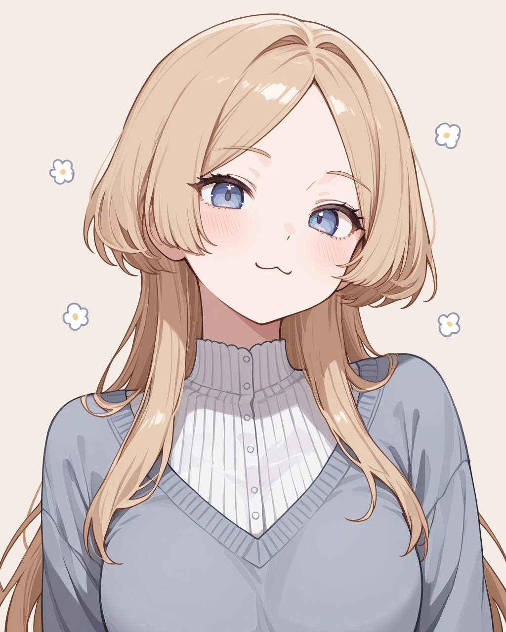 masterpiece, best quality, highres, simple background, :3,
1girl, jfcut, long hair, parted bangs, 
<lora:jellyfish_haircut_il_v1:0.5>