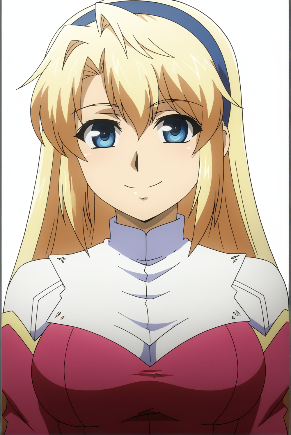<lora:Freezing_Vibration:0.8>, white background, Stella, upper body, smile