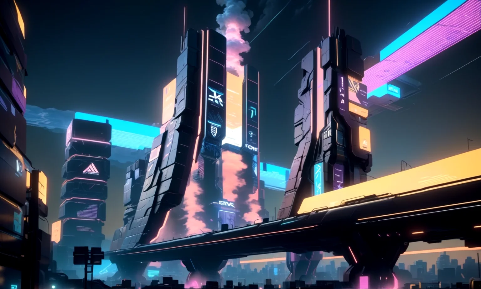 score_9, score_8_up, score_7_up,
<lora:Cyberpunk_Architecture_(Architecture)_(SDXL)_(AD):1> Cyberpunk Architecture, monumental architecture, architecture, city, cityscape, scenery, building, skyscraper, future, scifi, science fiction, cyberpunk, city skyline,
8K, In'ei, chiaroscuro, rim lighting, perfect depth of field shot, beautiful, sharp focus, crisp details, subsurface scattering and reflections,
photographic anime clouds, photographic realism, masterclass anime, science fiction masterpiece, holograms, holographic advertisements, neon lights, masterclass color theory, asymmetric composition, random time of the day, 8K CGI render,
BREAK zPDXL, zPDXLxxx, <lora:sdxl_lightning_8step_lora:0.4> <lora:detailed_notrigger:0.5>