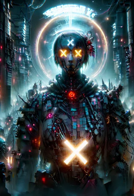 Cyberpunk,sci-fi,dark-fantasy,kodak portrait 400,8k,soft light,volumetric lighting,highly detailed,britt marling style 3/4,portrait photo of a war man cyborg robot in a chemical laboratory + face,face is skullbone with scares,intricate,elegant,highly detailed,devil-armor,2D motifs detailed dark fantasy digital painting,artstation,concept art,smooth,sharp focus,illustration,art by Otomo Katsuhiro and Shir Masamune and Oshii Mamoru. Cosmic light in backfront,