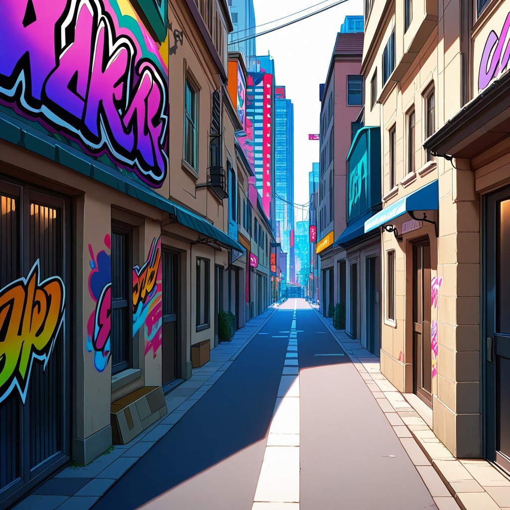 City street, graffiti, City Street Background, Hip Hop themed background,