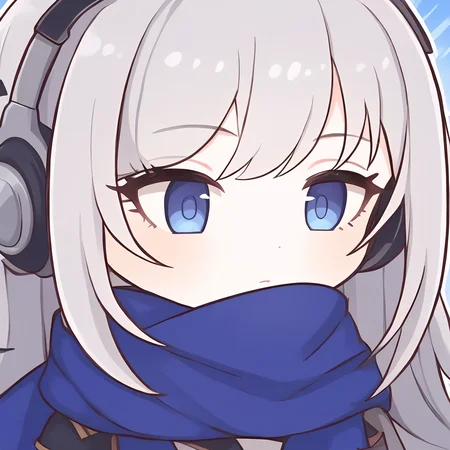 1girl,solo,close-up,chibi,,,bkornblume,grey hair,blue eyes,scarf,expressionless,<lora:pcrQ>,<lora:bkornblume:0.8>, masterpiece, best quality, very aesthetic, absurdres