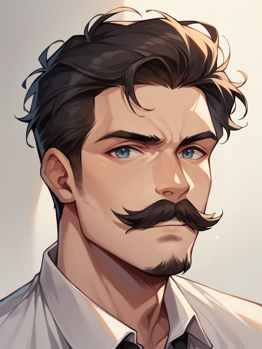 score_9, score_8_up, score_7_up, score_6_up,   <lora:f4c14lh41rXLP:0.6> f4c14lh41r, 1boy, b5, facial hair, mustache