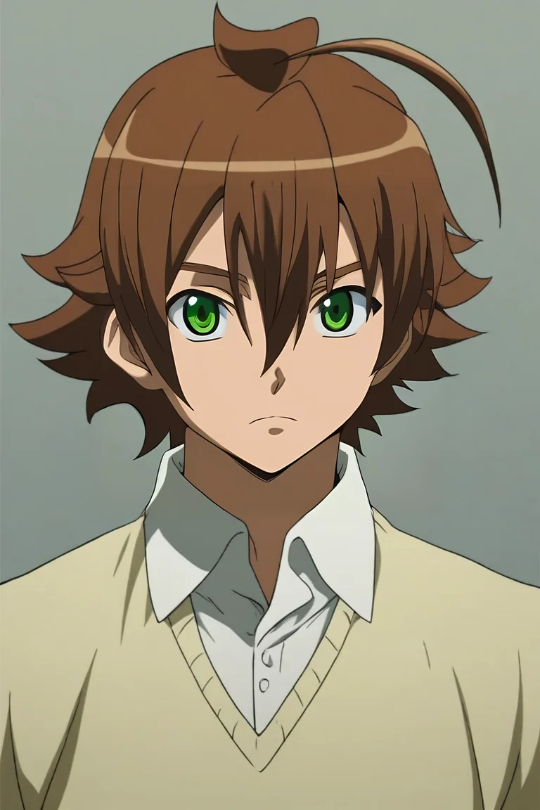 score_9, score_8_up, score_7_up, source_anime, , , , upper body, , 1boy, solo, male focus, <lora:tatsumi_akame_ga_kill_pony:0.94>, tatsumi_akame_ga_kill, brown hair, green eyes, short hair, hair between eyes, ahoge, ,, , , <lora:sdxl_lightning_8step_lora:1>