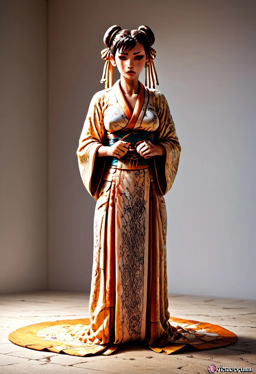 1 girl, detailed, 1girl, chun-li, kimono, covered, exploring, evi@decrepPunk, Hand, detailed, perfect, perfection, hands, 4ng3l face,