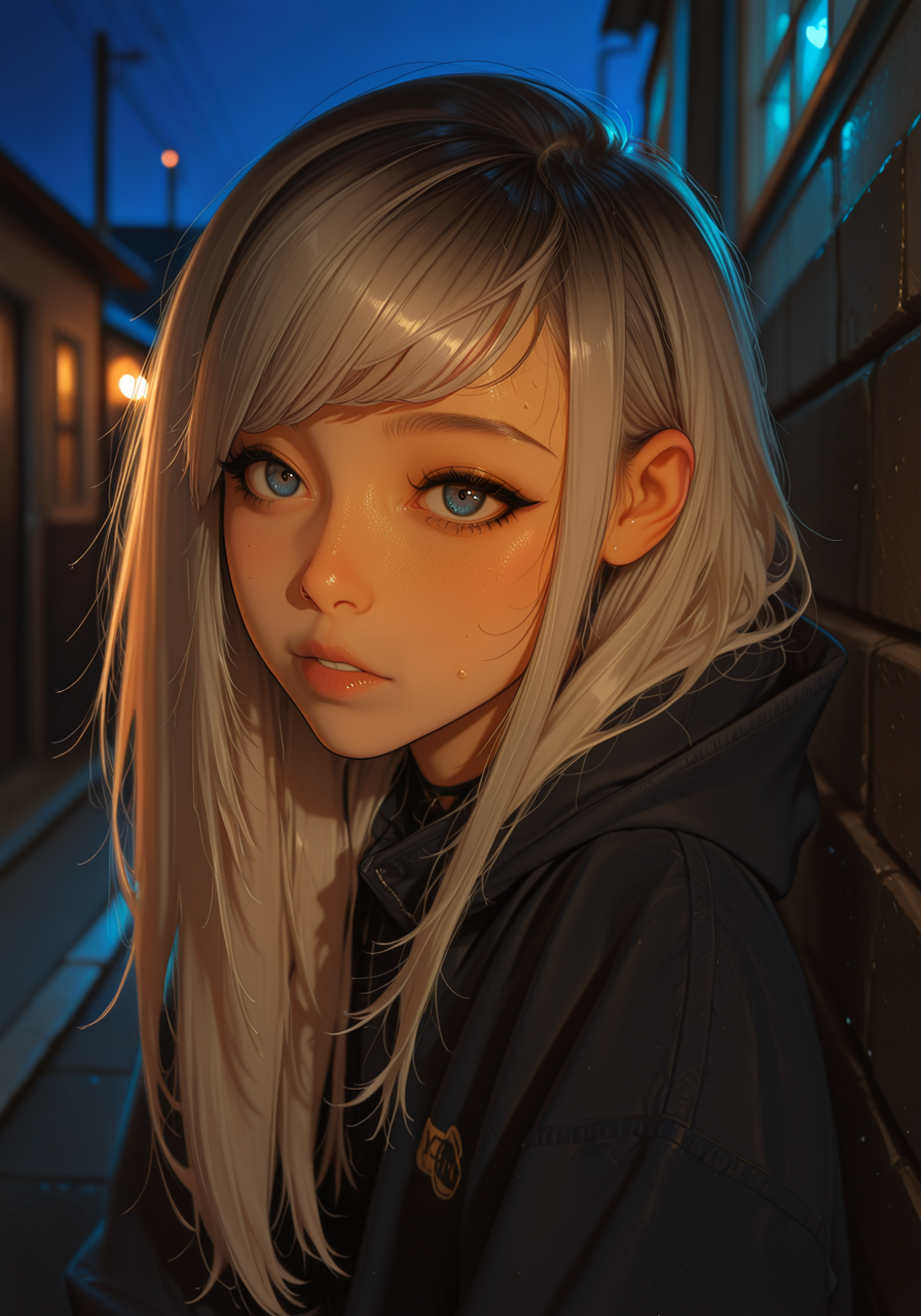 embedding:IllusP0s, asymmetrical bangs, long hair, outdoors, night, 1girl, solo,<lora:scenequ33n_ill.safetensors:1.0:1.0> <lora:MoriiMee_Gothic_Niji_Style_Illustrious_r1.safetensors:1:1>