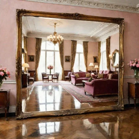 (((brush strokes))), a highly detailed oil painting of (((F-B-C, reflection, a hotel lobby reflected into a mirror, an antique mirror on a wall))), dramatic lighting, selective focus, volumetric lighting, professional lighting, professional composition, dynamic composition, (white, azure, indigo, light pink, light amethyst, light yellow, light olive green), medium brush strokes, sharp lines, outlines, centered, intricate details, finely inked, contour, cel-shaded, ultra-detailed, intricate, best quality, masterpiece, detailed matte painting, pastel colors, symmetry, dramatic, epic, straight symmetrical view, canvas texture