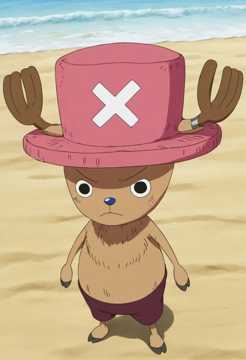 Tony Tony Chopper Serious in the beach