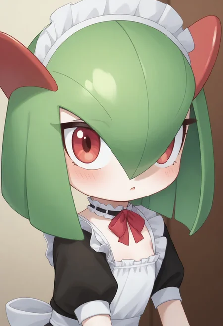 best quality, masterpiece,
1girl, kirlia, pokemon,
cute, thicc, maid outfit,
Expressiveh,