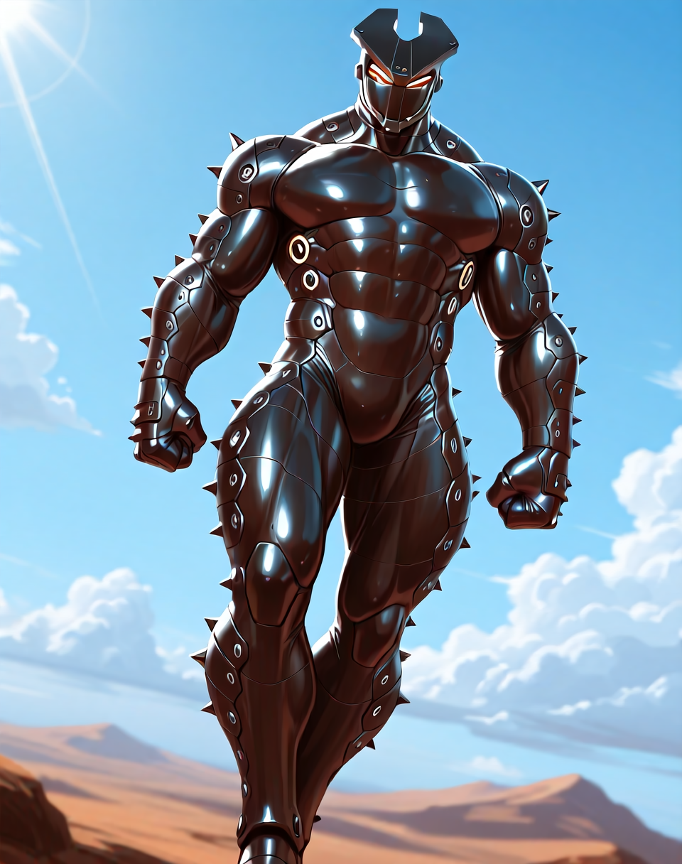 <lora:Destroyer_(Marvel_Comics)_(Illustrious)_(AD):1> Destroyer, muscular, armor, 
((
exterior, science fiction, blue sky with clouds, Asgard, 
dutch angle, dynamic action, male focus, solo, fully armored, villain, hyper glossy armored body, hyper glossy body, sexy male physique, solo, powerful, superiority, hyper muscular, 
)),
BREAK: very awe, aesthetically pleasing, masterpiece, best quality, amazing quality, very aesthetic, depth of field, absurd details, depth of field, atmospheric rendering, natural shading, soft shading,
BREAK: lazympos, lazypos (3),