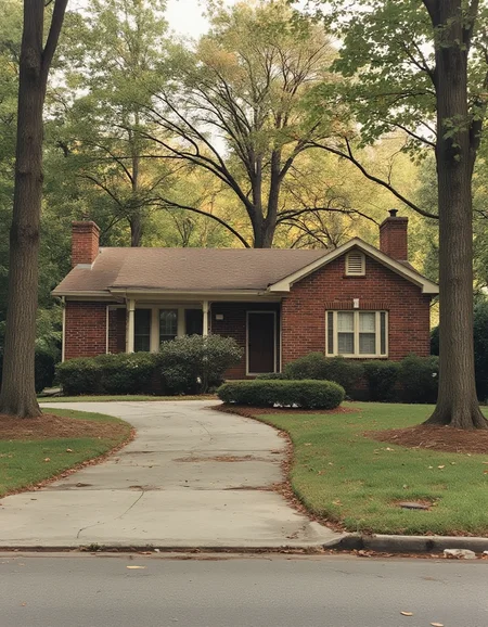 retr0grade90s A brick ranch style house with a tree out front and a windy driveway. In a suburban neighborhood.<lora:General Flux\retrograde-90s.safetensors:0.9500000000000001:1.0>