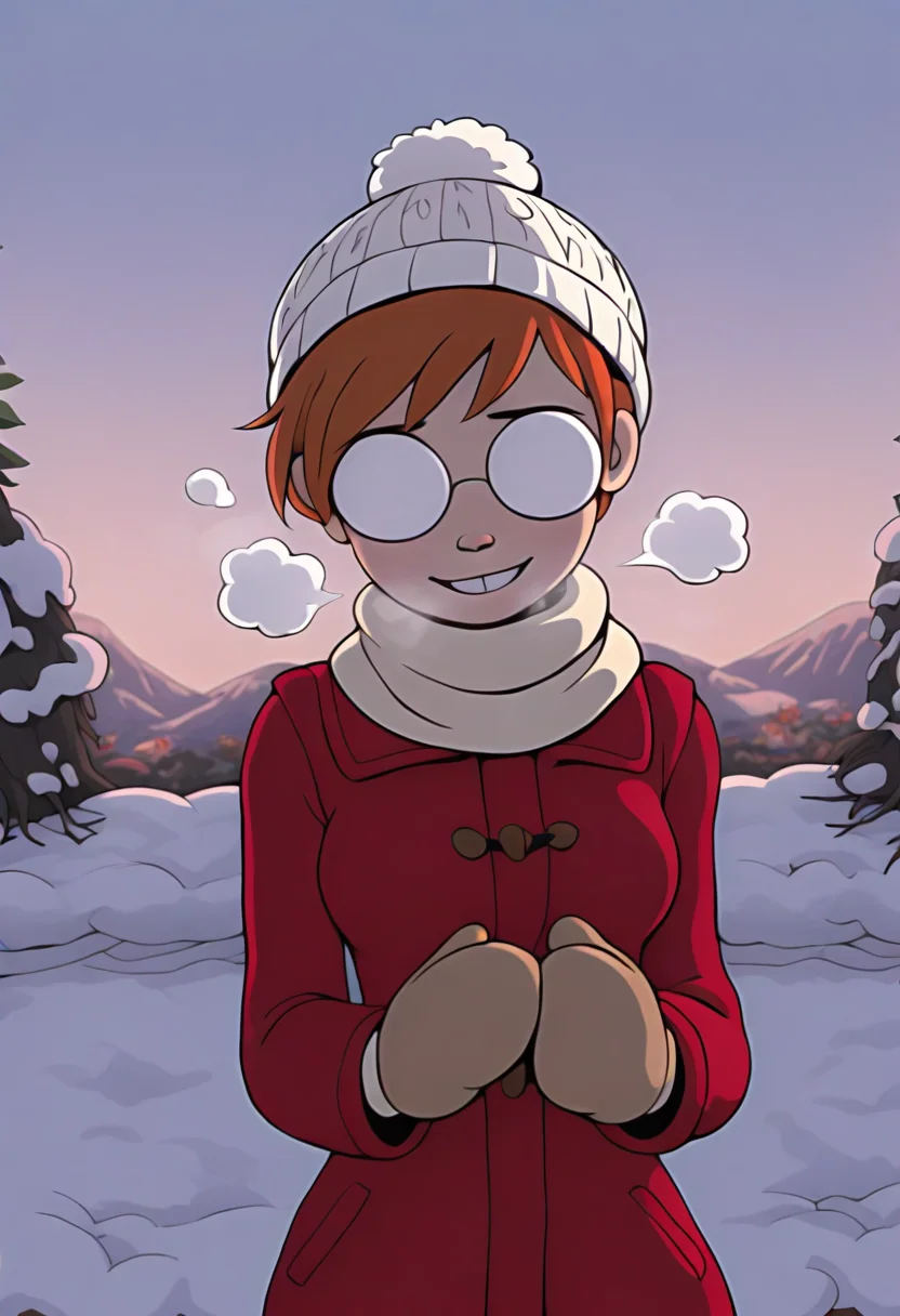 masterpiece, best quality, absurdes, 1girl, solo, 
<lora:Rena (Anders Loves Maria) (Illust):0.8>
Rena_Girl, opaque round glasses, opaque glasses, orange hair, pixie cut, smile,
red snow coat, scarf, breath cloud, mittens, hat, medium breasts,
outdoors, snow, detailed background,
<lora:Detailer_NoobAI_Incrs_v1:0.4> detailed,
<lora:princess_rc_il:0.5>