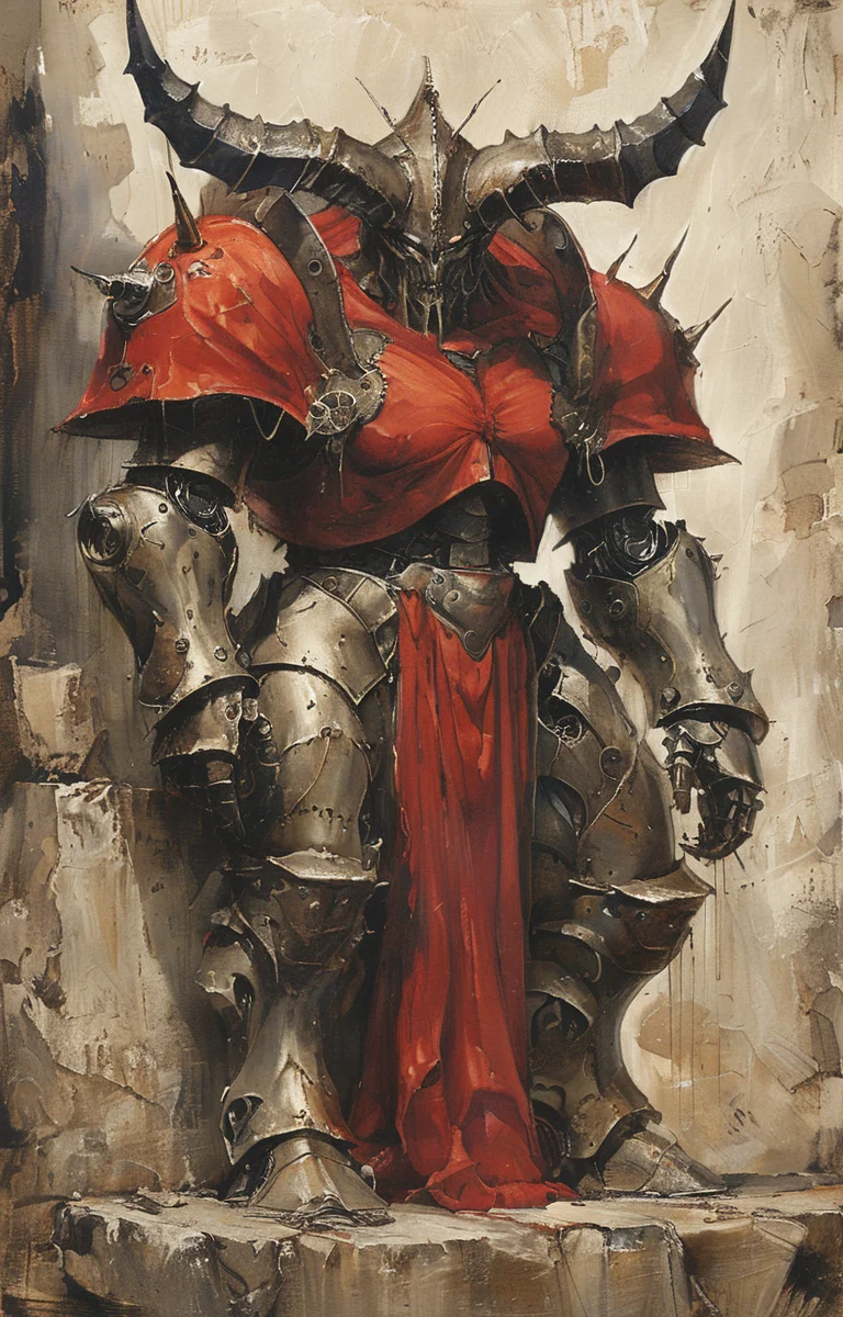 masterpiece,best quality,<lora:tbh258-sdxl:0.9>,illustration,style of diablo, portrait of Housework robots