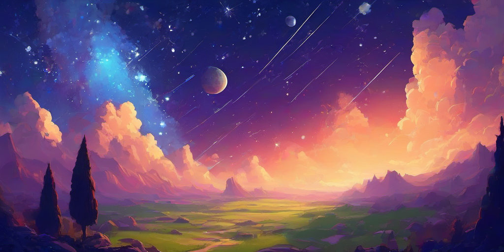 masterpiece high quality
<lora:PE_ToonLand:1> PEToonLand
galaxy,stars,planets,meteor shower