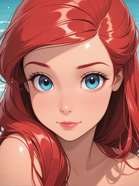 masterpiece, best quality, absurdres,
<lora:DisneyAriel:1.0>
DisneyAriel, 1girl, red hair, blue eyes, long hair, looking at viewer, portrait