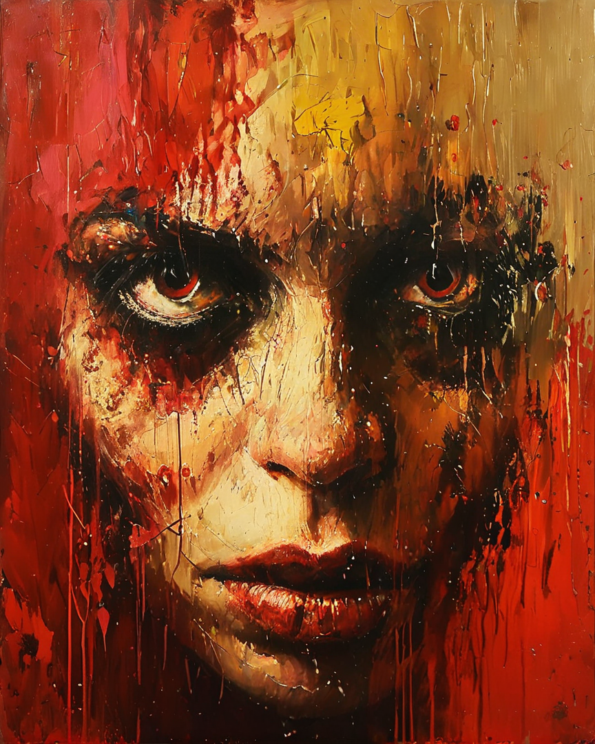 designed by Aaron Jasinski, Milton H. Greene, portrait, close up of a Charismatic (Female Cyclops:1.2) , crowded trees and flowers, Hopeless, Sun Rays, Cinestill 50, F/14, background, delicate, intricate details, depressing, <lora:Disturbia:1>