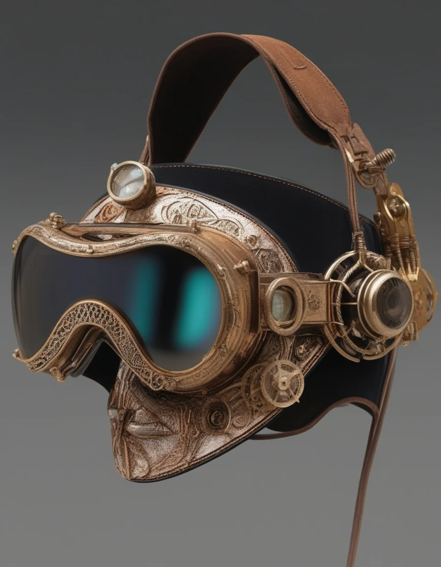vsnz headset , in steampunk artstyle <lora:AppleVisionProDoguXL_vsnz:1>