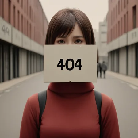 cinematic film still <lora:404-CIvitAI-lora:1> 404, text 404, logo 404, Civitai404, ffusion404, a girl holding a sign that says 404, with no face, no face, 4 0 k, 40k, no faces, 4chan, 4 chan, 4 2 0 0 k, scp049, yoko taro, official art, junji ito 4 k, yume nikki, no face mask, faceless, by Takeshi Obata,propaganda poster,soviet poster,sovietwave . shallow depth of field, vignette, highly detailed, high budget, bokeh, cinemascope, moody, epic, gorgeous, film grain, grainy