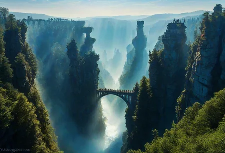 towers ringed in mist, sunrays, mixed media, surrealism, fantasy, great lighting, A surreal landscape highly detailed, extremely high-resolution details, appears trapped in an optical illusion of reflections and refractions colorful, Zhangjiajie mountains, Vienna in contemporary Austria, stone bridges, winding rivers extending to the horizon, professional photography, natural lighting, volumetric lighting maximalist. vivid, vibrant colors, intricately detailed, complex, elegant, expansive, fantastical, film photography style, medium grain, cmnt
(8k uhd:1,4)
<lora:add-detail-xl:1>
<lora:Dynamic Poses:1>