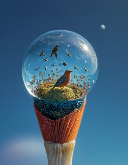 microworldslora, 1bird, tiny sky