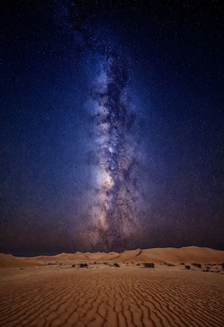 Chiahuahuan desert under a protected Dark Sky. Lying, see the bands of the milky way. Milky Way, Night sky