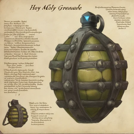 bestiarum holy military grenade <lora:bestiarum:0.7>