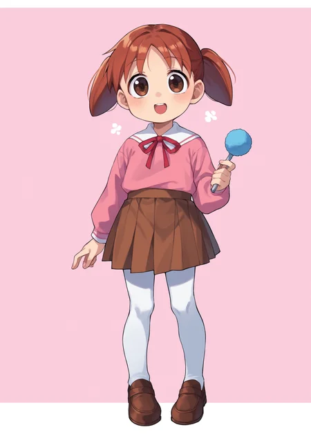 score_9, score_8_up, score_7_up, score_6_up, source_anime, zPDXL, <lora:ALTXL_pony_0061_8:2>, BREAK
1girl, solo, <lora:Mihama_Chiyo_Chiyo-Chan:0.9> chiyo, twintails, Auburn hair, brown eyes, short twintails, little girl, child, holding a bubble wand, creating a stream of bubbles, school uniform, brown loafers, brown skirt, pink shirt, red ribbon, neck ribbon, <lora:Cotton_Tights:1> cotton tights, white tights,