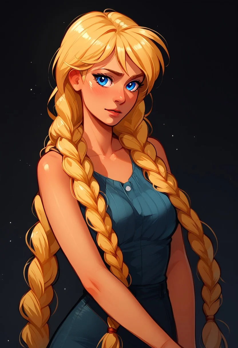 score_9, score_8_up, score_7_up, slavya, blonde hair, very long hair, long hair, twin braids, blue eyes