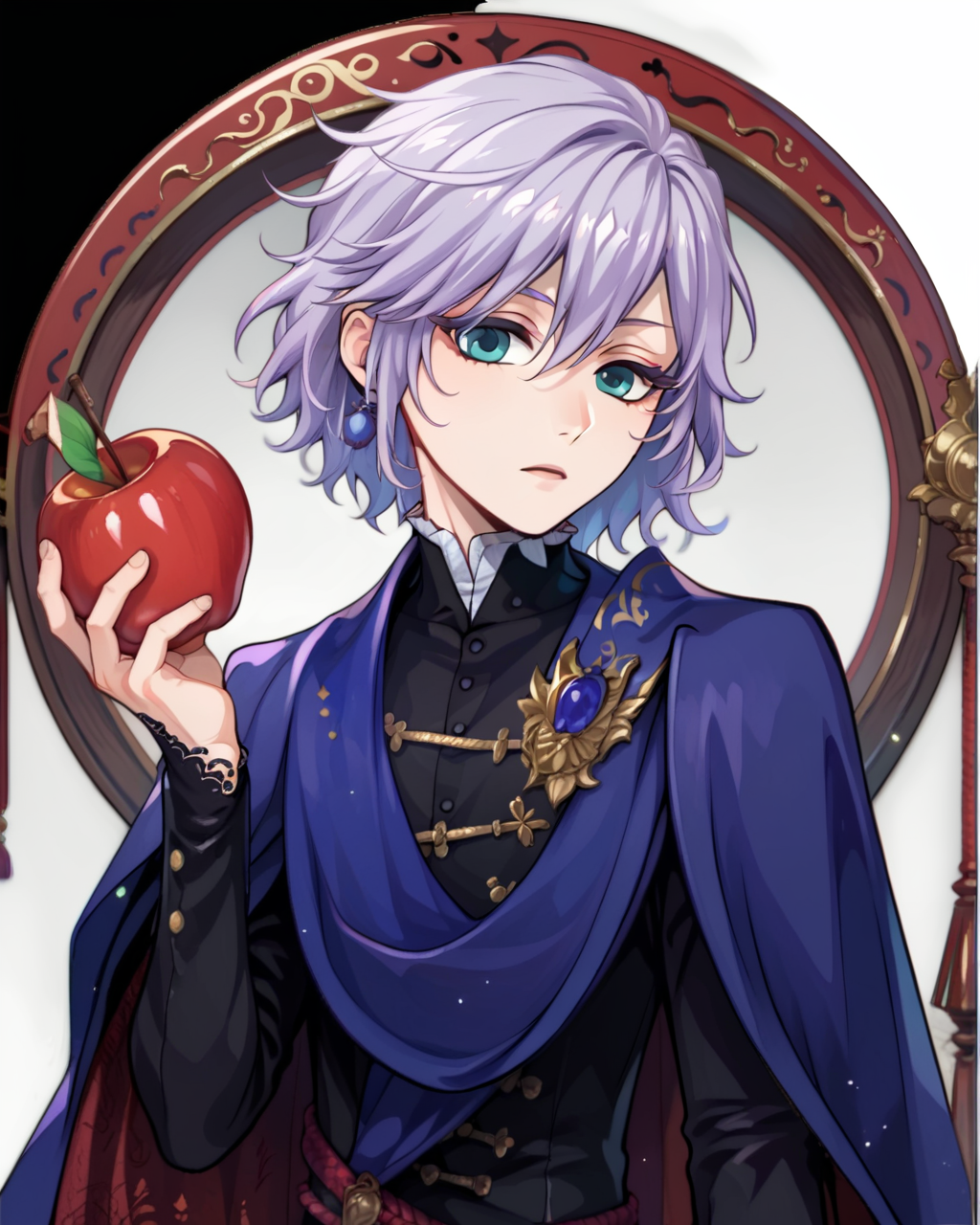 <lora:Epel FelmierPDXL_v1:1>1boy, Epel FelmierPDXL, food, fruit, solo, male focus, apple, transparent background, cape, Dormitory uniform, <lora:princess_xl_v2:0.8><lora:g0th1cPXL:0.3> g0th1cpxl<lora:Expressive_H:0.8> ExpressiveH<lora:NAI Smooth Boys Style SDXL_LoRA_20r_20e_8i_nr32_a16_Pony Diffusion V6 XL:0.8> score_9, score_8_up, score_7_up,