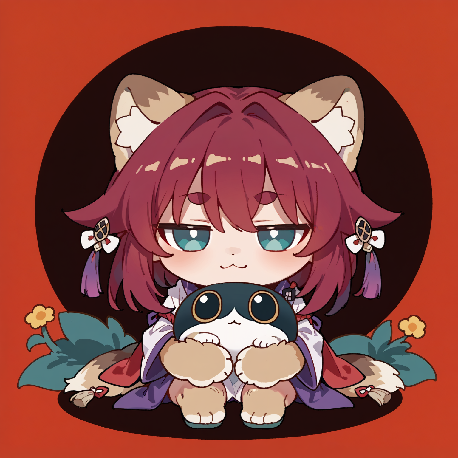 score_9, score_8_up, score_7_up, <lora:critterPickHonkaiStar_v10:1> hcrpick, animal, chibi, 1girl, Kamaitachi, animal ears, animal legs, thighhigh fur, tabi foot
<lora:V5.1_retrain:0.7>