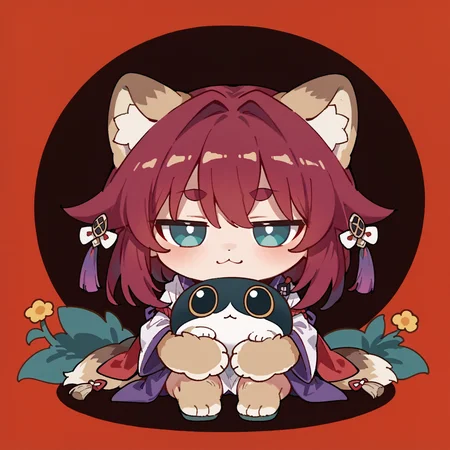 score_9, score_8_up, score_7_up, <lora:critterPickHonkaiStar_v10:1> hcrpick, animal, chibi, 1girl, Kamaitachi, animal ears, animal legs, thighhigh fur, tabi foot
<lora:V5.1_retrain:0.7>
