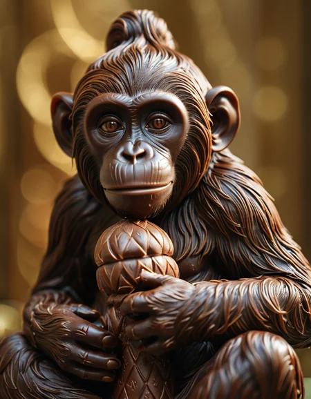 cinematic still 1monkey, made from chocolate, portrait . emotional, harmonious, vignette, 4k epic detailed, shot on kodak, 35mm photo, sharp focus, high budget, cinemascope, moody, epic, gorgeous, film grain, grainy, 1monkey, made from chocolate, portrait, intricate, detailed, perfect composition, dramatic light, sharp focus, magical atmosphere, fine new, shiny, highly detail, inspired, colorful, surreal, aesthetic, beautiful, dynamic, ambient background, professional, full creative, fair, winning, vivid, true colors, color, radiant, loving, pure, positive, thought, glowing