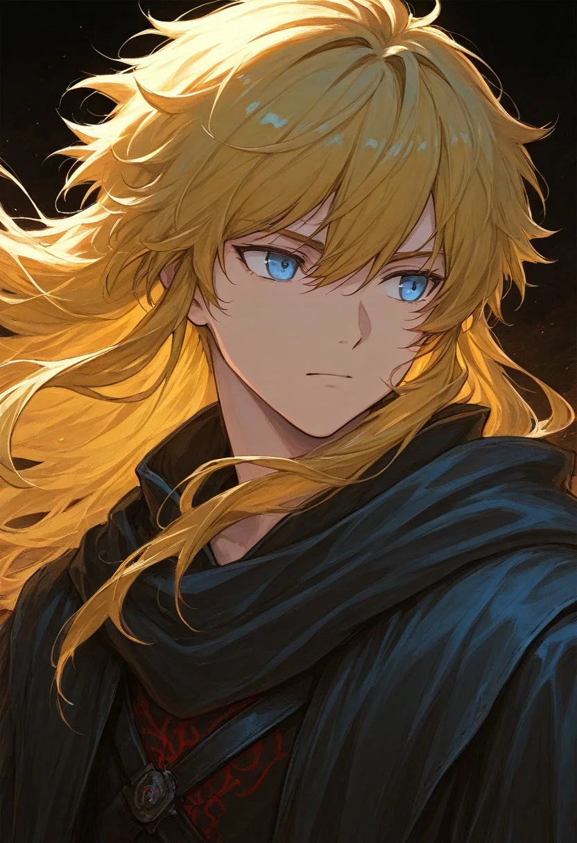 (masterpiece), (best quality), (ultra-detailed), amazing quality, very aesthetic, illustration, newest, upper body, colorful, vibrant, looking to the side, (oil painting:1.1), cinematic lighting, <lora:Avarice:1>, edgeofavarice, avarice, fantasy,
1boy, Jaune Arc (Rwby), blue eyes, blond hair, heroic, as a Nazgul (Tolkien), Final fantasy cover artwork style, concept artwork by by Yoshitaka Amano