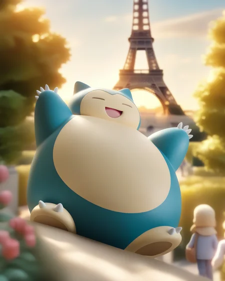 Snorlax, standing, holding baguette.
Eiffel tower.
<lora:snorlax_v3_1:0.8>