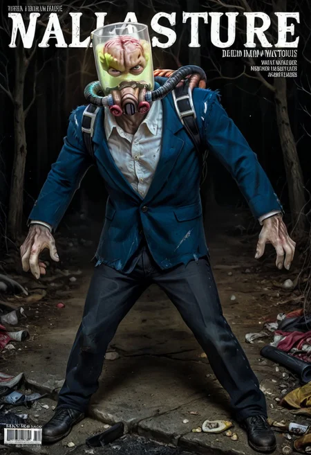 pulp magazine cover,  full body, Detailed, masterpiece, in the style of rudolph-belarski,  dhfred ,1boy , solo,