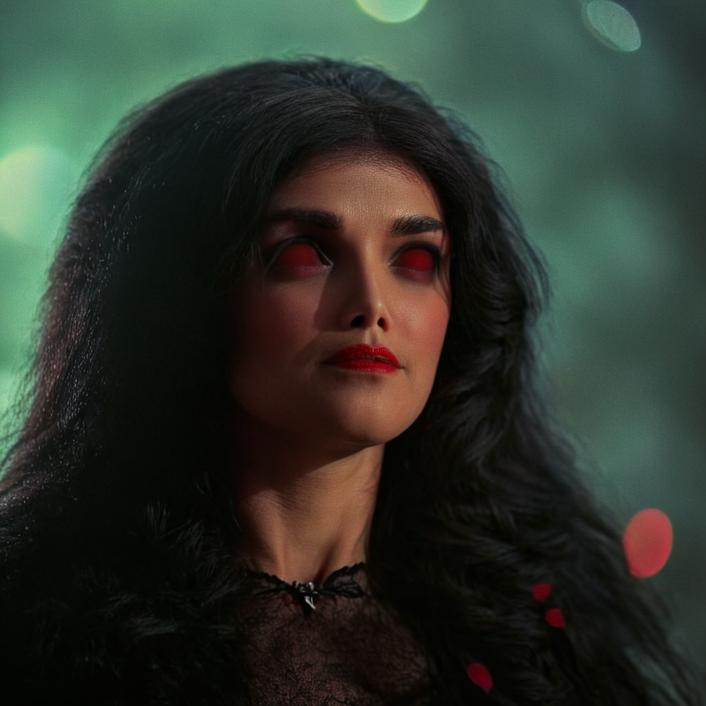 cinematic film still of  <lora:red sclera eye v3:1>
a witch with red eyes staring at camera, shallow depth of field, vignette, highly detailed, high budget, bokeh, cinemascope, moody, epic, gorgeous, film grain, grainy
