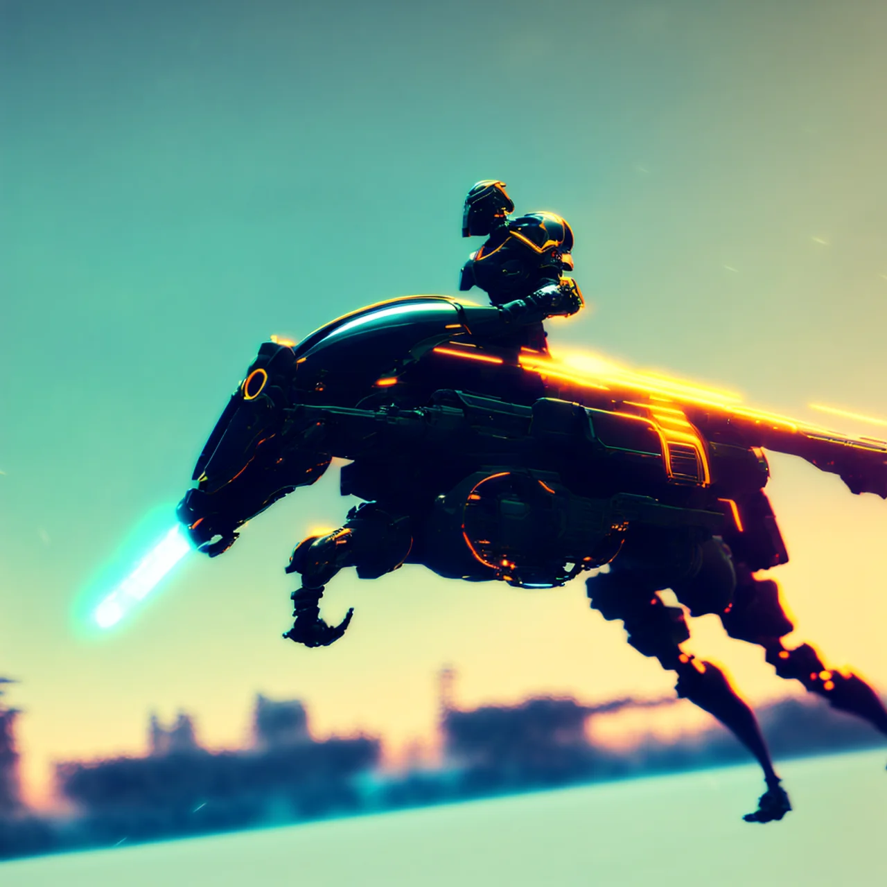 photo, [scifi:fantasy:4] a rebellion against aI overlords, [a centaur galloping through a meadow:a cyborg detective solving crimes in a futuristic world:2], (to8contrast style:1) <lora:theovercomer8sContrastFix_sd21768:1> <lora:johnsondesuv2-e2:1>