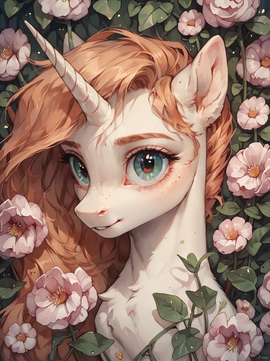 score_9, score_8_up, score_7_up, score_6_up, score_5_up, score_4_up, <lora:w4t3rc0l0urXLP:0.8> w4t3rc0l0ur, flowers, my little pony, unicorn,