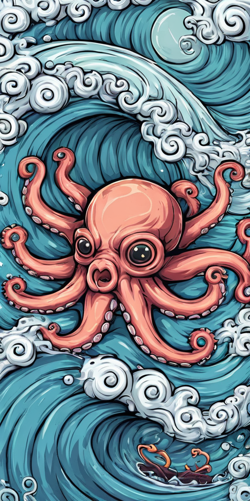 <lora:d0ng-000007:0.8>d0ng octopus wave