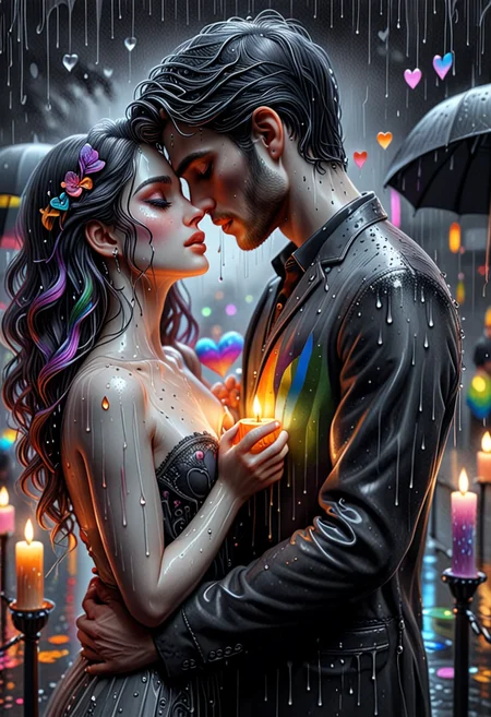 when I look into your eyes I can see a love restrained.
but darling when I hold you don't you know I feel the same.
cause nothing lasts forever and we both know hearts can change.
it's hard to hold a candle, in the cold november rain.
(art monochrome, digital art oil painting, ink, charcoal, double exposure)
(Use Dream Diffusion Secret Prompt)
<lora:ral-rndrps-sdxl:0.555> ral-rndrps, <lora:ral-realpride-sdxl:0.666> ral-realpride, <lora:detailed_notrigger:0.777> <lora:DetailedEyes_V3:0.888> <lora:luxart:0.999>