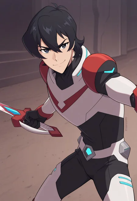 masterpiece,best quality,amazing quality, source_anime,
keithvld, 1boy, male focus, solo, black eyes, black hair, paladin armor, red and white armor, turtleneck, smile, determined, holding sword, fighting stance