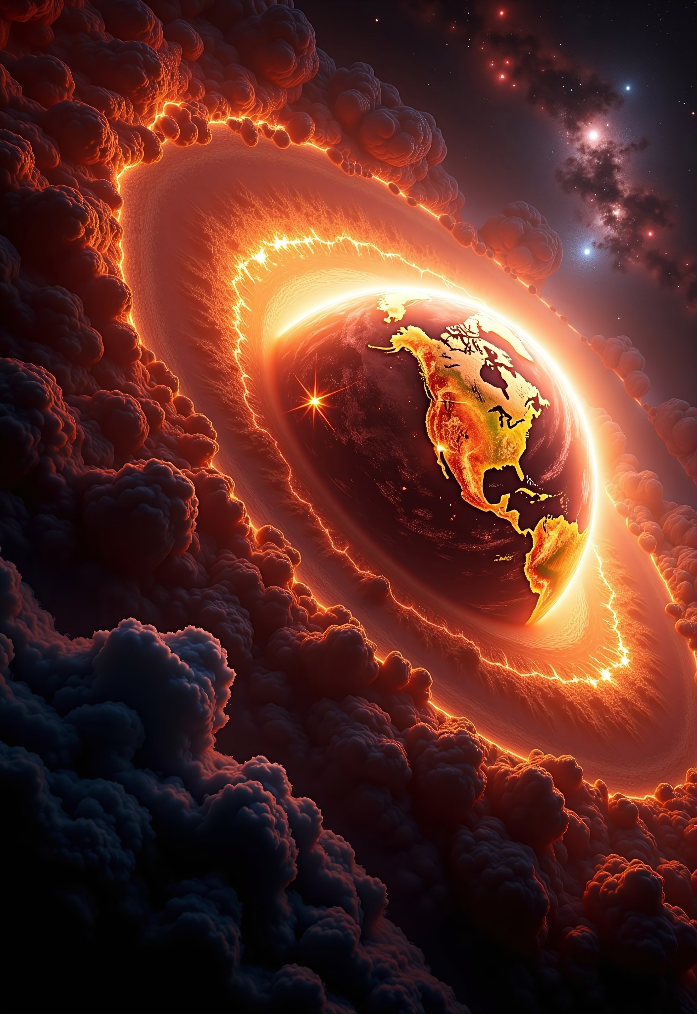 aidmaimageupgrader, a high quality digital image of Approaching the heat death of the universe
Their civilizations orbit the only remaining energy sources:
Black holes
To extend their final moments
A synthetic reality is created
In which millions of years can be experienced
Within a minute of time
To maximize resources
This simulation is designed to mirror
A historically simple time
This simulation is what everyone is experiencing right now
And the cycle repeats
