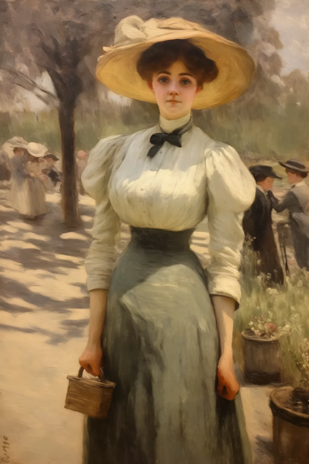 <lora:Theodore Robinson Style:1>Theodore Robinson Style - a perfect Edwardian oil painting