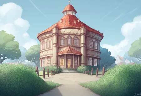 hi_res, score_9, score_8_up, sharp focus, multiple houses, bushes, sky, clouds <lora:MLP_Style:1.5>
