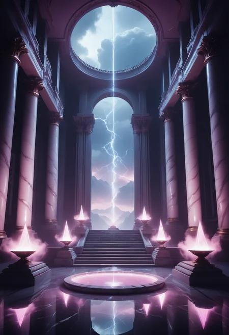 SeijSDXL <lora:SeijSDXL:0.7>, pinkmist, <lora:heartmiststyle:0.5>
, video game concept art, 2d game art, art by Elsa Bleda, concept art, landscape of a Light Marble Gallery, Cloudpunk, magical composition, highly contrasted, exquisite color, luxurious sharp focus, glowing, epic atmosphere, vivid colors, detailed