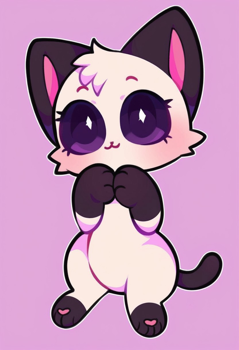 a small sweet cute cat sitting
