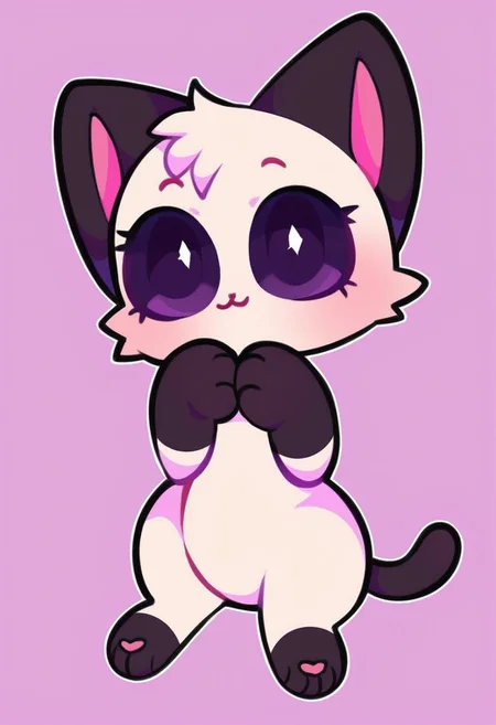 a small sweet cute cat sitting