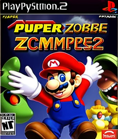 (((mastepiece)))super mario zombies ,PlayStation 2 cover box art