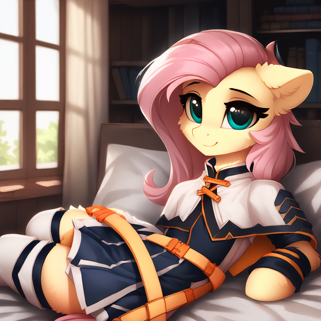 [by yakovlev-vad|by hioshiru|by yakovlev-vad|by zinfyu]
fluttershy \(mlp\),
waai gloves, waai dress, capelet, waai highs, xstraps
 <lora:Waaifu:1><lora:PDXL_artist_tags_v2_big:1>,  <lora:2.5DCartoon:1>, cute, hnnng, daaaaaaaaaaaw, weapons-grade cute, (fluffy:0.8), chest (fluff:0.7), ear (fluff:0.7), cheek (fluff:0.7), fur