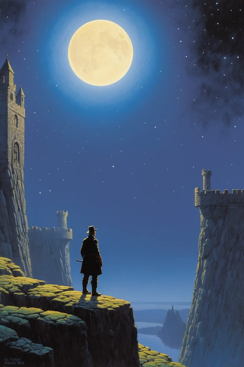 by Ted Nasmith and [Becky Cloonan|M.W. Kaluta] in the style of [Rob Gonsalves:Alexander Millar:0.25]